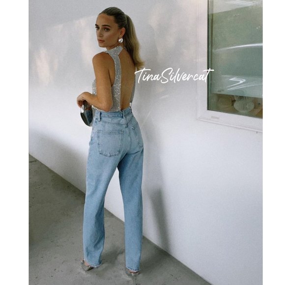 BLOGGER'S FAVE! Zara Open Back Rhinestone Top NWT - Picture 17 of 17